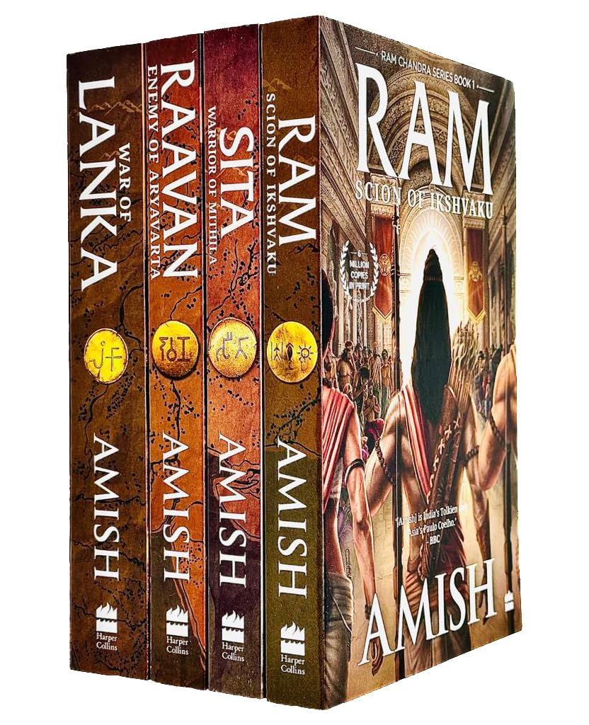 Amish Tripathi Ram Chandra Series 4 Books Collection Set (Ram, Sita, Raavan & War Of Lanka)