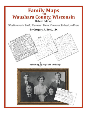 Family Maps of Waushara County, Wisconsin,Used