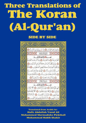 Three Translations Of The Koran (Alqur'An)Sidebyside  Hafiz Ali,Used