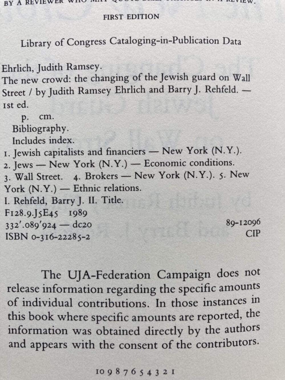 The New Crowd: The Changing of the Jewish Guard on Wall Street,New