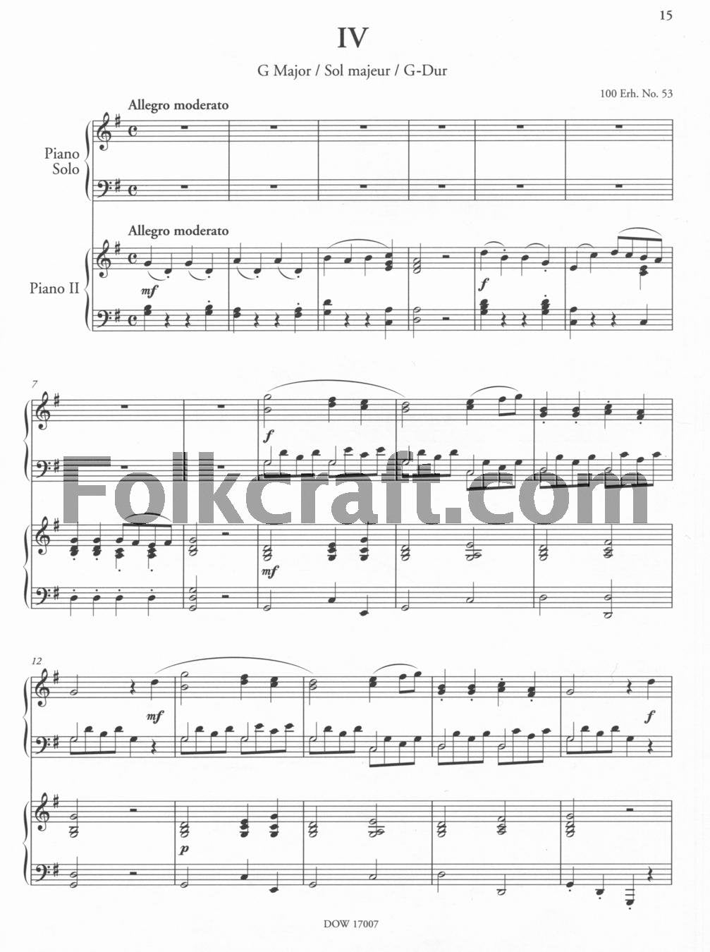Czerny: Easy Studies  Volume 1 for Piano and Orchestra,Used