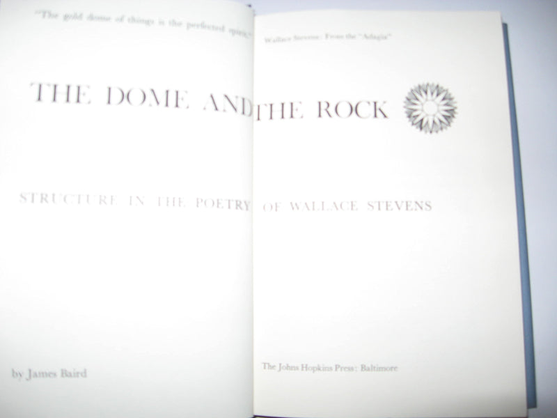 The Dome and the Rock: Structure in the Poetry of Wallace Stevens,Used