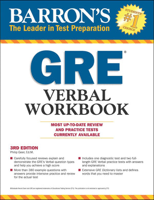 GRE Verbal Workbook (Barron's Test Prep),Used