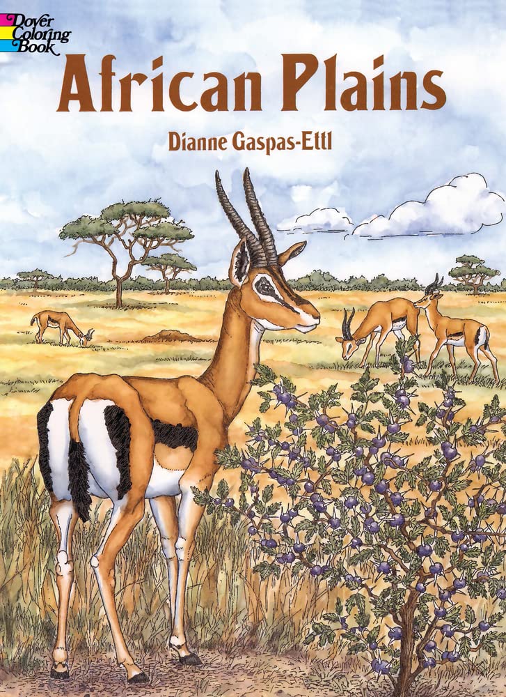 African Plains Coloring Book (Dover Nature Coloring Book),Used