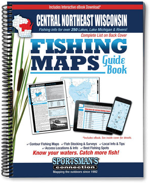 CentralNortheast Wisconsin Fishing Map Guide,Used