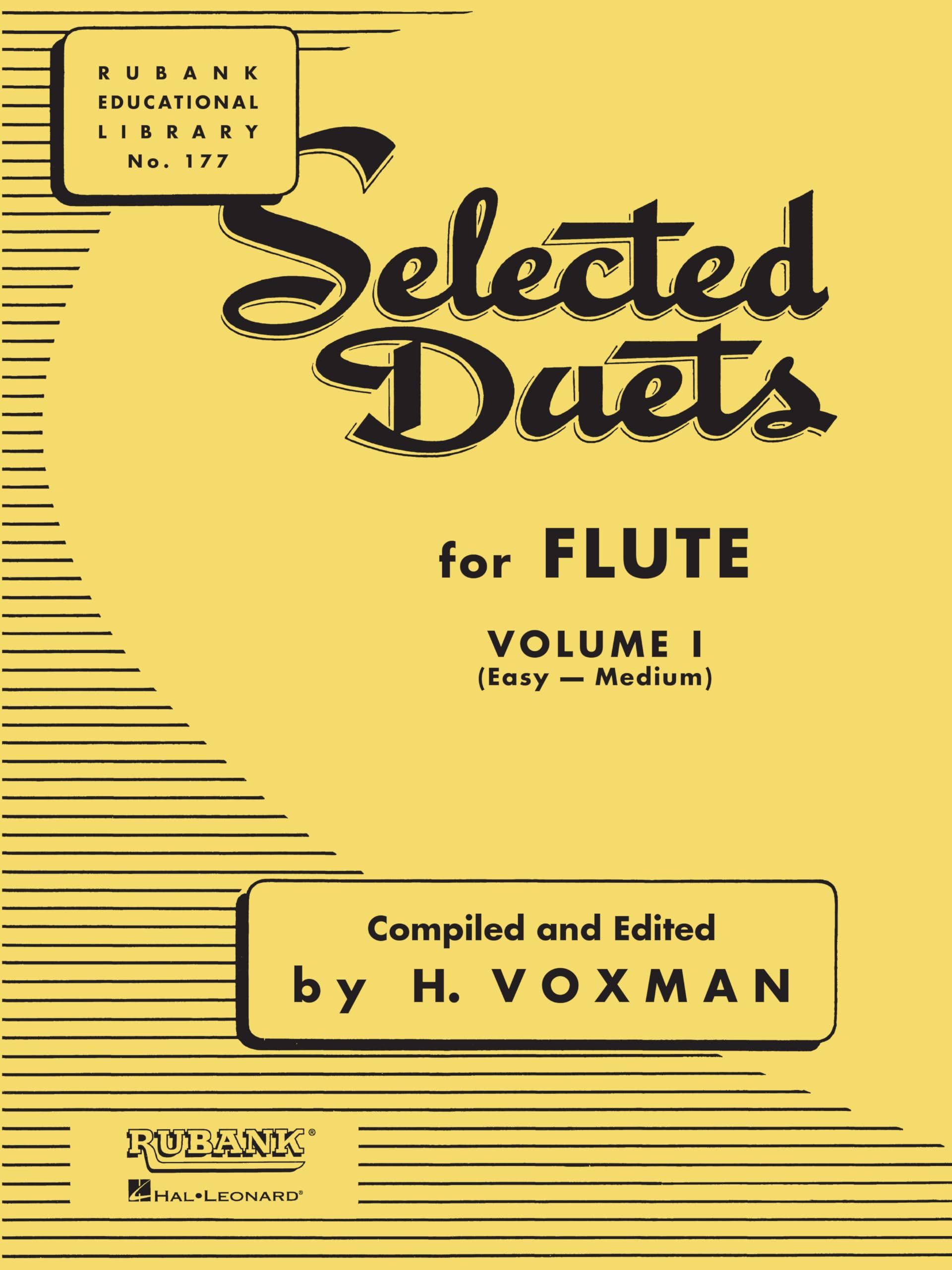 Selected Duets for Flute: Volume 1  Easy to Medium (Rubank Educational Library, 177)  Flute Music Book for Duet Playing  Flut,Used