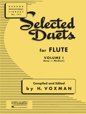Selected Duets for Flute: Volume 1  Easy to Medium (Rubank Educational Library, 177)  Flute Music Book for Duet Playing  Flut,Used