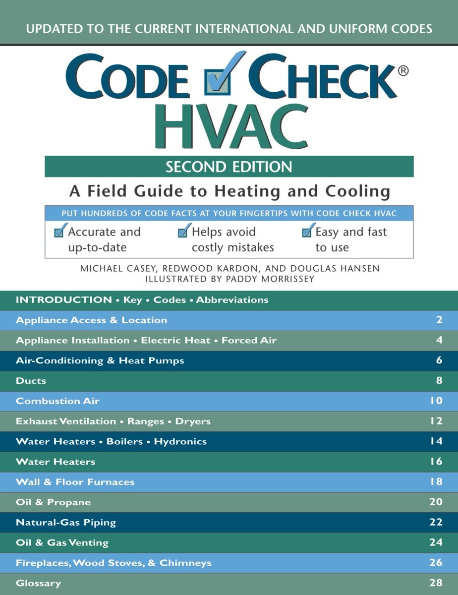 Code Check HVAC: An Illustrated Guide to Heating and Cooling,Used