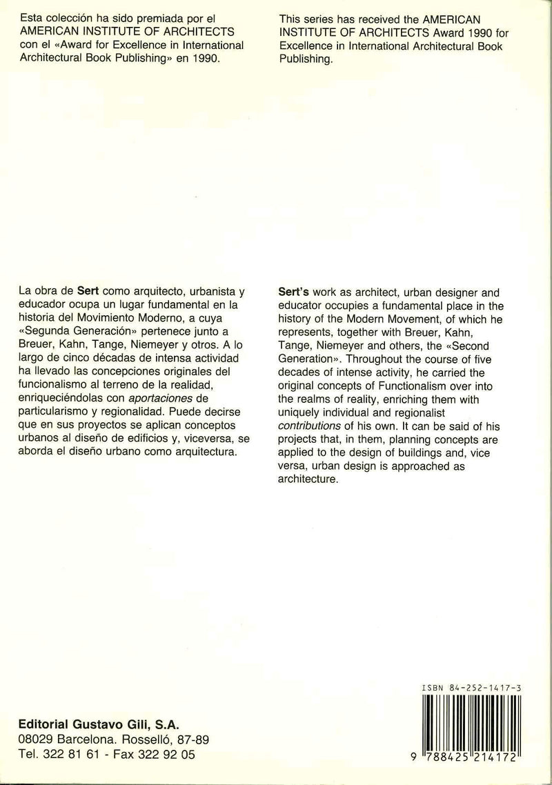 Josep Ll. Sert (Obras y Proyectos / Works and Projects),Used
