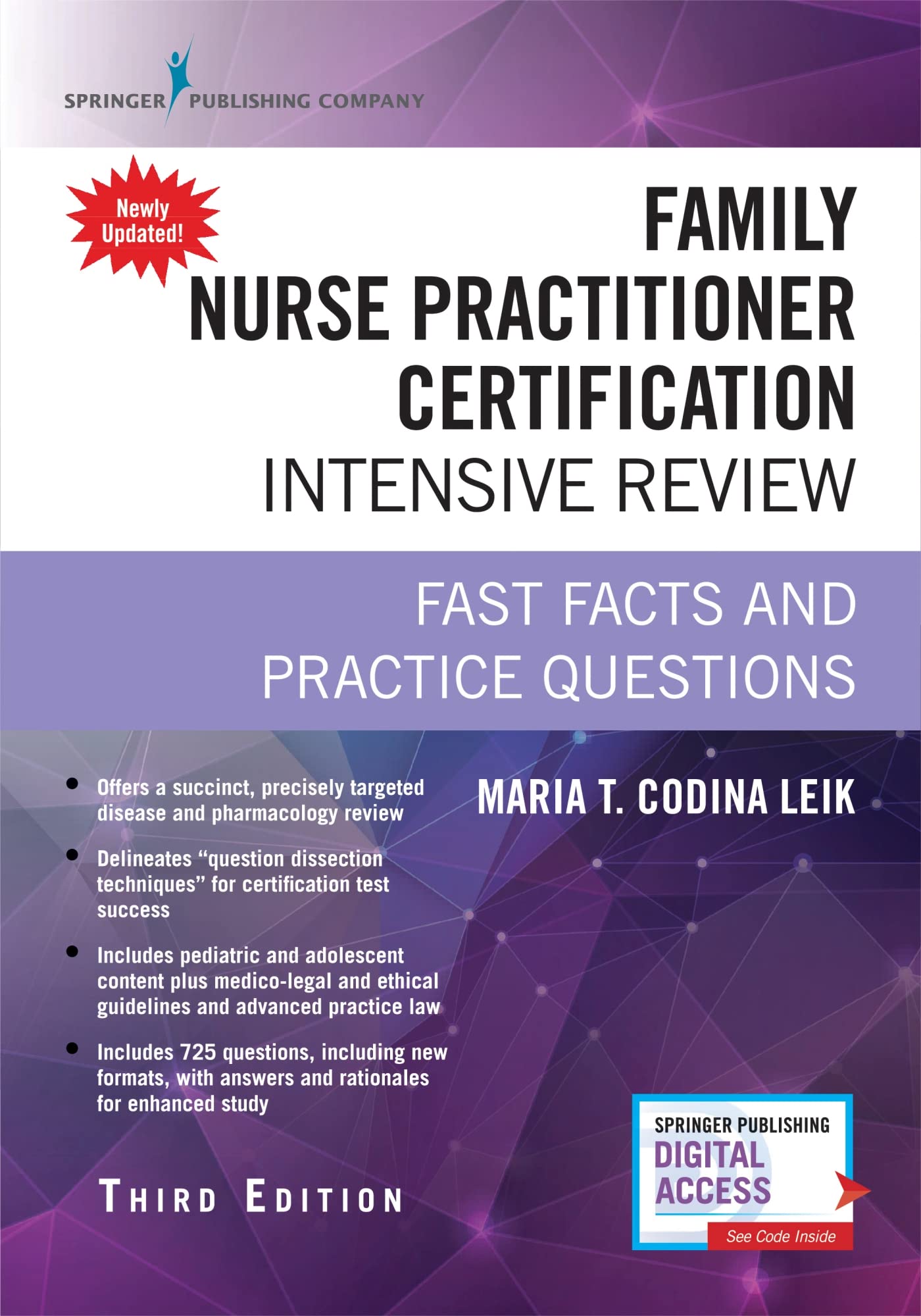 Family Nurse Practitioner Certification Intensive Review, Third Edition: Fast Facts and Practice Questions  Book and Free App ,Used