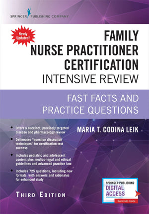 Family Nurse Practitioner Certification Intensive Review, Third Edition: Fast Facts and Practice Questions  Book and Free App ,Used