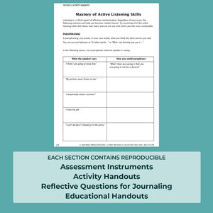 The Communication Skills Workbook  Reproducible SelfAssessments, Exercises & Educational Handouts (Mental Health & Life Skills,New