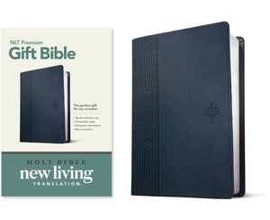Premium Gift Bible NLT (LeatherLike, Blue Cross, Red Letter),Used