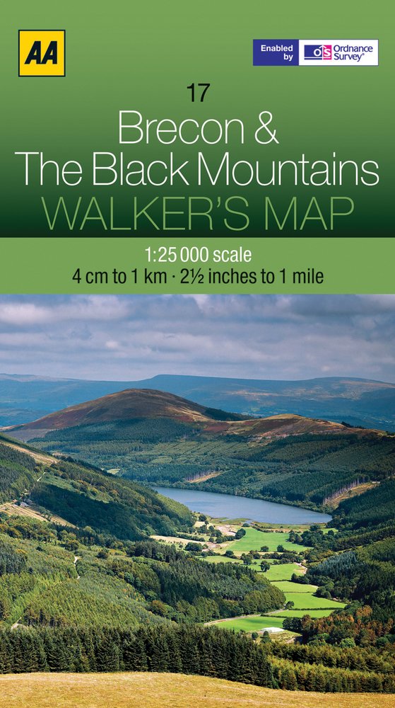 Walker's Map Brecon & The Black Mountains,Used