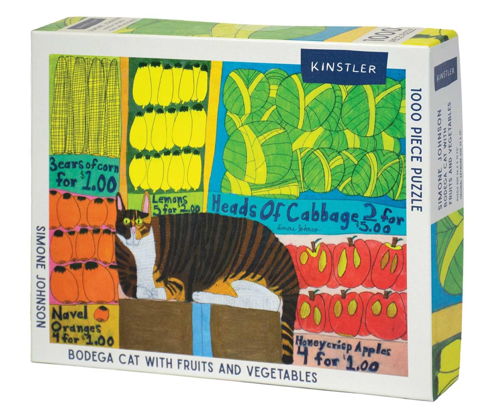Bodega Cat With Fruits And Vegetables: 1000 Piece Puzzle