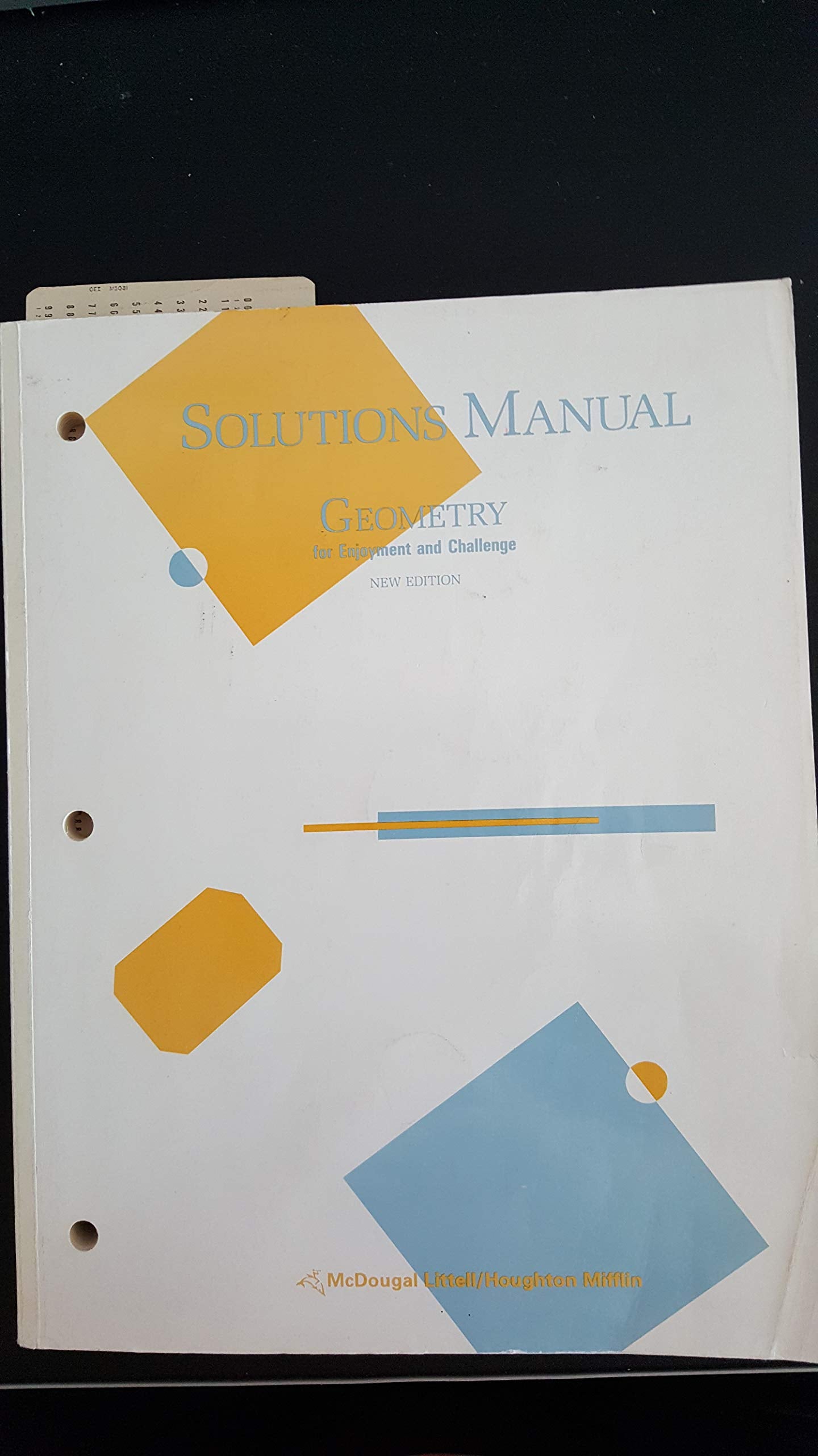 McDougal Littell Solutions Manual for Geometry for Enjoyment and Challenge, New Edition,Used