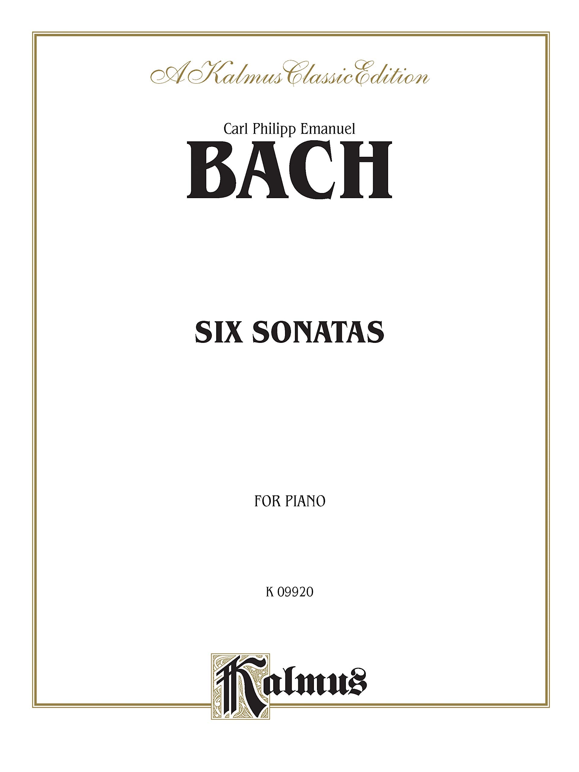 Six Sonatas (Kalmus Edition),Used