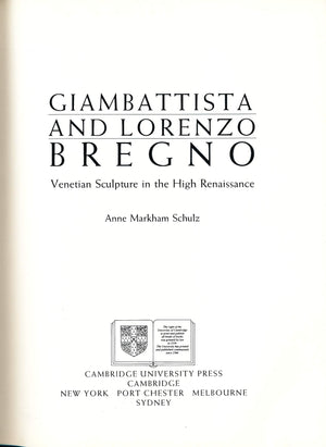 Giambattista and Lorenzo Bregno: Venetian Sculpture in the High Renaissance,Used