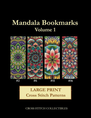 Mandala Bookmarks Vol. 1: Large Print Cross Stitch Pattern,Used