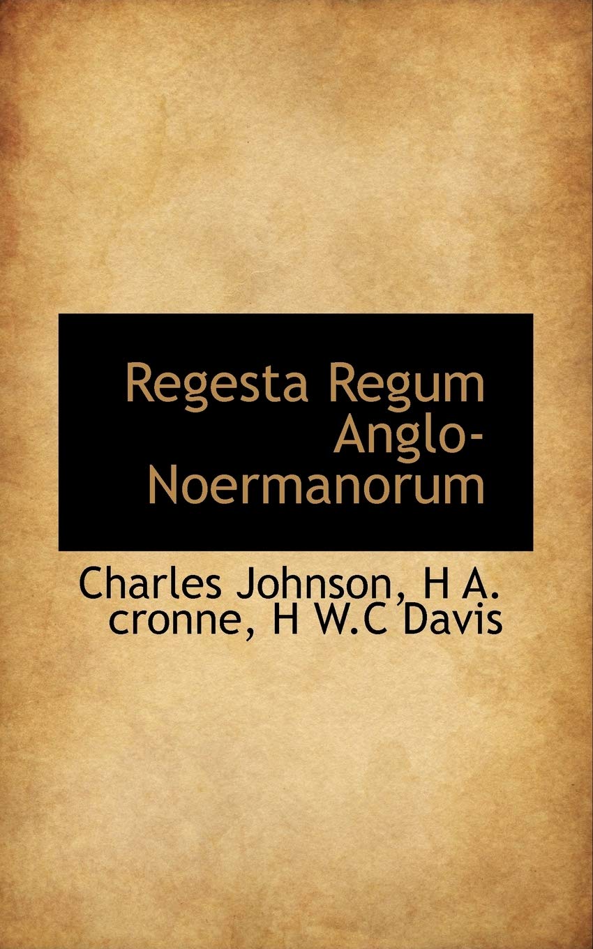 Regesta Regum AngloNoermanorum,Used