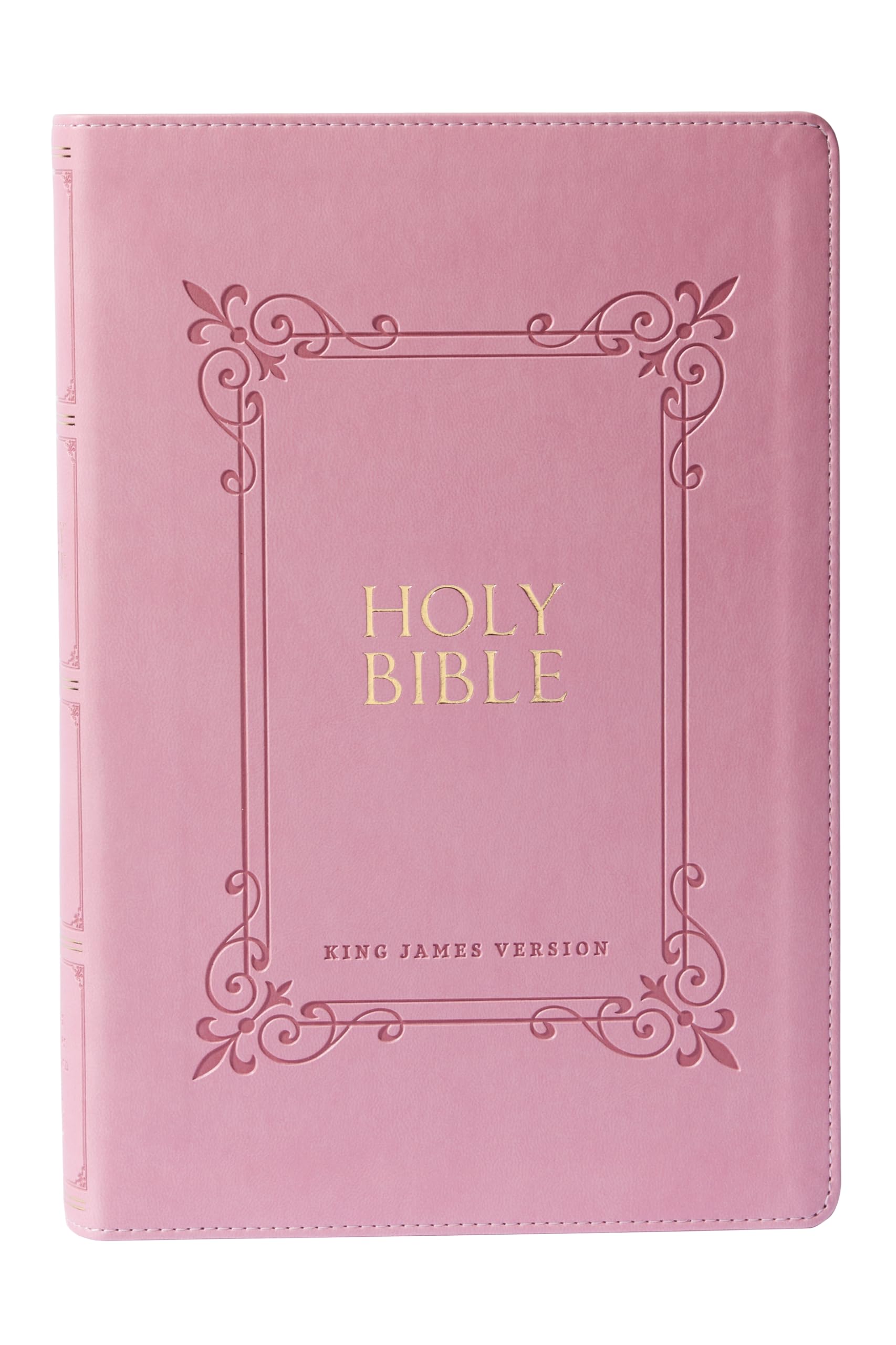 KJV Holy Bible: Large Print with 53,000 CenterColumn Cross References, Pink Leathersoft, Red Letter, Comfort Print: King James