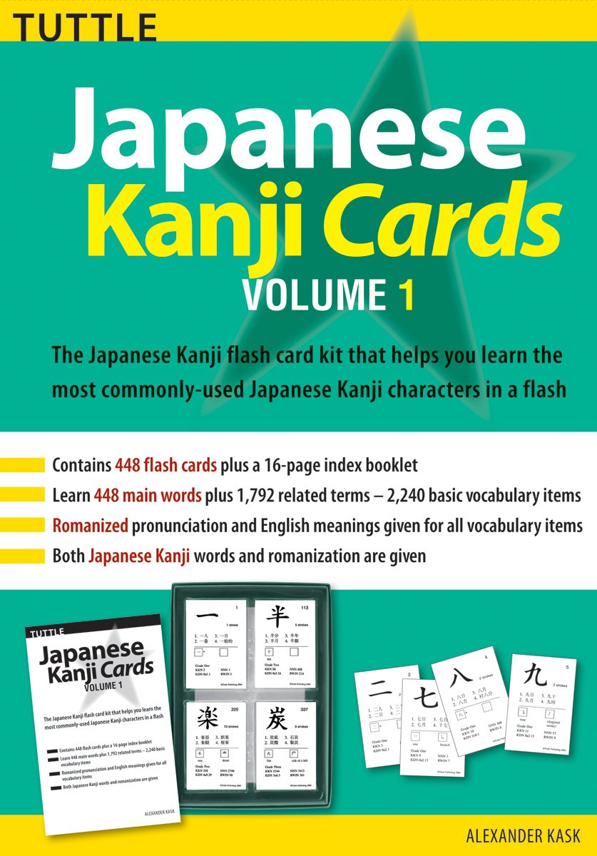 Japanese Kanji Cards Kit Volume 1 (1) (Tuttle Flash Cards),Used