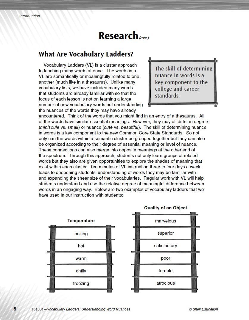 Vocabulary Ladders: Understanding Word Nuances Level 5,Used