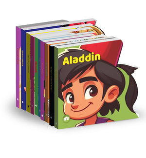 Fairy Tales Board Book For Kids: Frog Prince | Pinocchio | Thumbelina | Cinderella | Rapunzel | Snow White | Mermaid | Beauty And The Beast | Sleeping Beauty |Aladdin (Pack Of 10 Board Books)