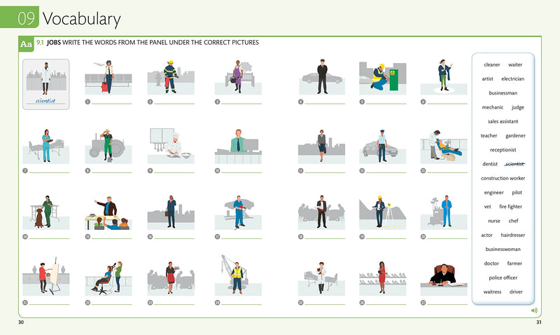 English for Everyone: Level 1 Practice Book  Beginner English: ESL Workbook, Interactive English Learning for Adults,Used