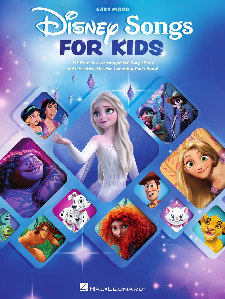 Disney Songs For Kids  Easy Piano Songbook With 20 Songs  Easytoplay Disney Piano Book  Outstanding Sheet Music Book Collec,Used