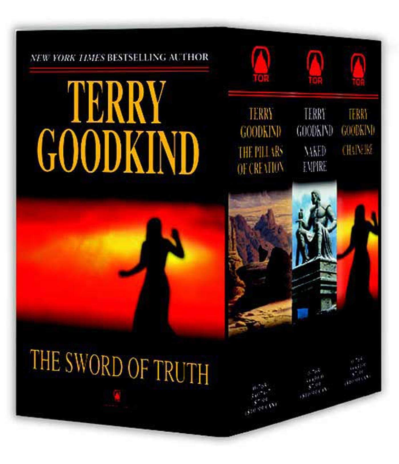 The Sword of Truth, Boxed Set III, Books 79: The Pillars of Creation, Naked Empire, Chainfire,Used