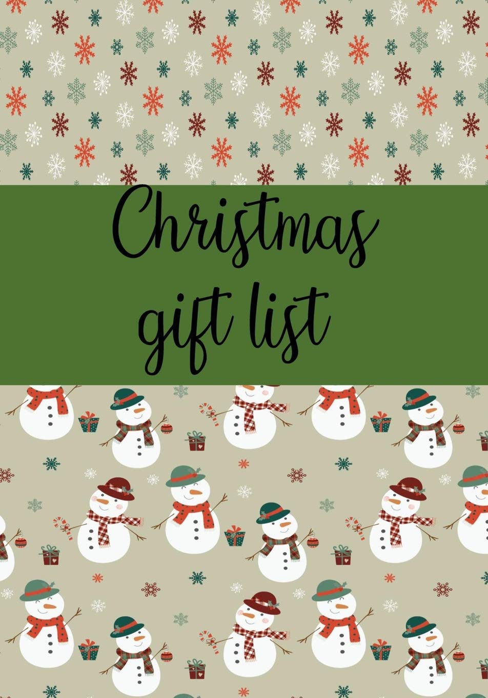 Christmas gift list: Notebook to make your Christmas list: gifts you are going to purchase for everyone: 7