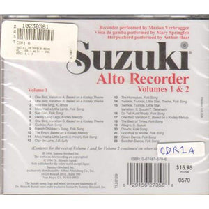 Suzuki Recorder School (Alto Recorder), Vol 1 & 2 (Suzuki Recorder School, Vol 1 & 2),Used