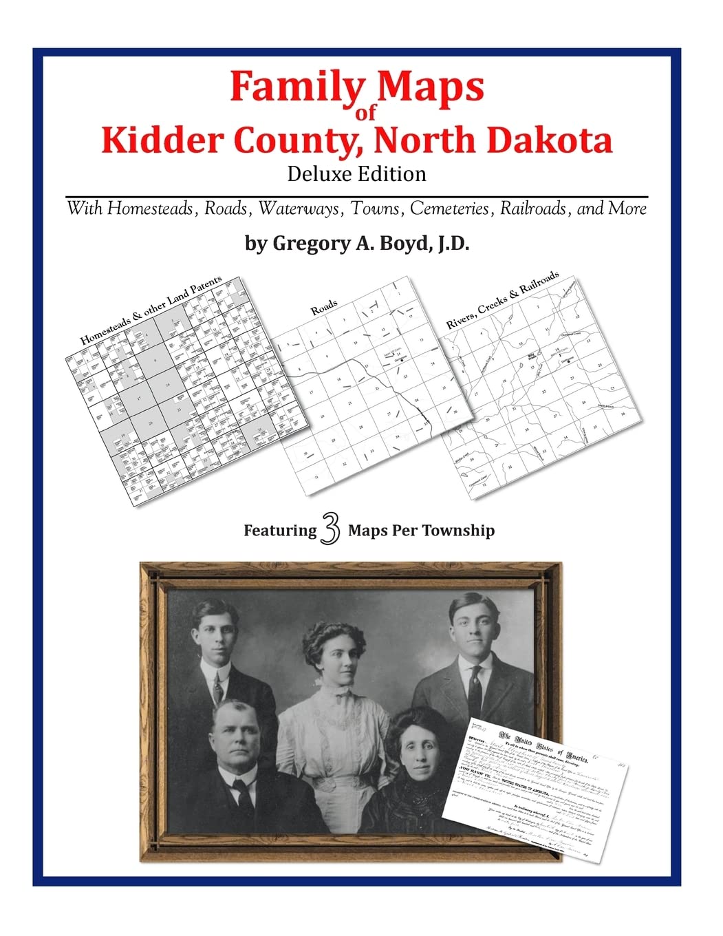Family Maps of Kidder County, North Dakota,Used