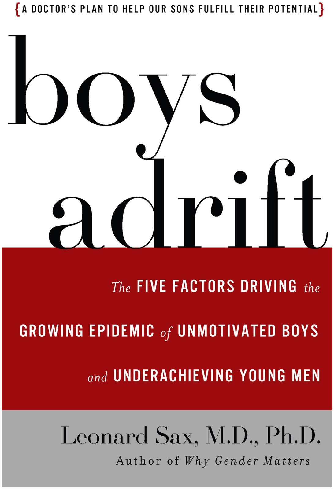 Boys Adrift: The Five Factors Driving the Growing Epidemic of Unmotivated Boys and Underachieving Young Men,Used
