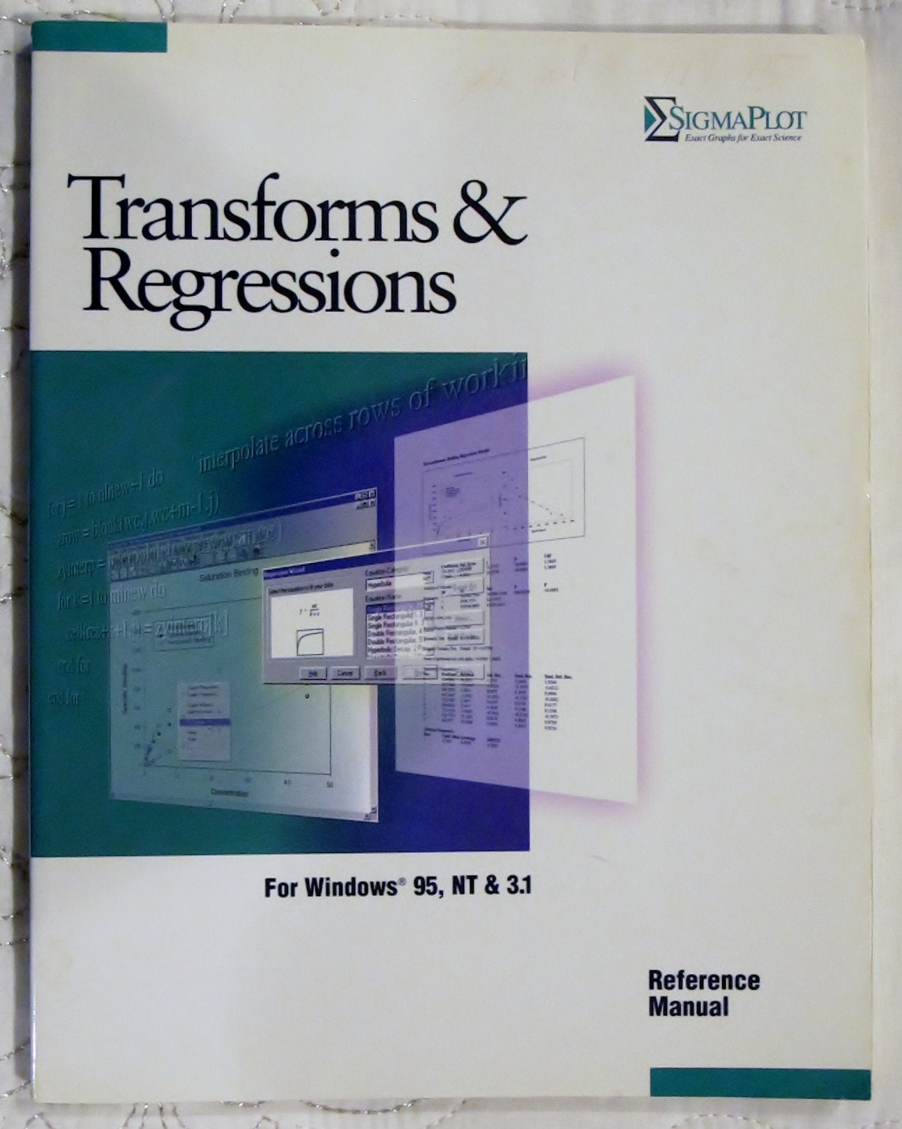 Transforms & Regressions: Exact Graphs For Exact Science : Reference Manual,Used
