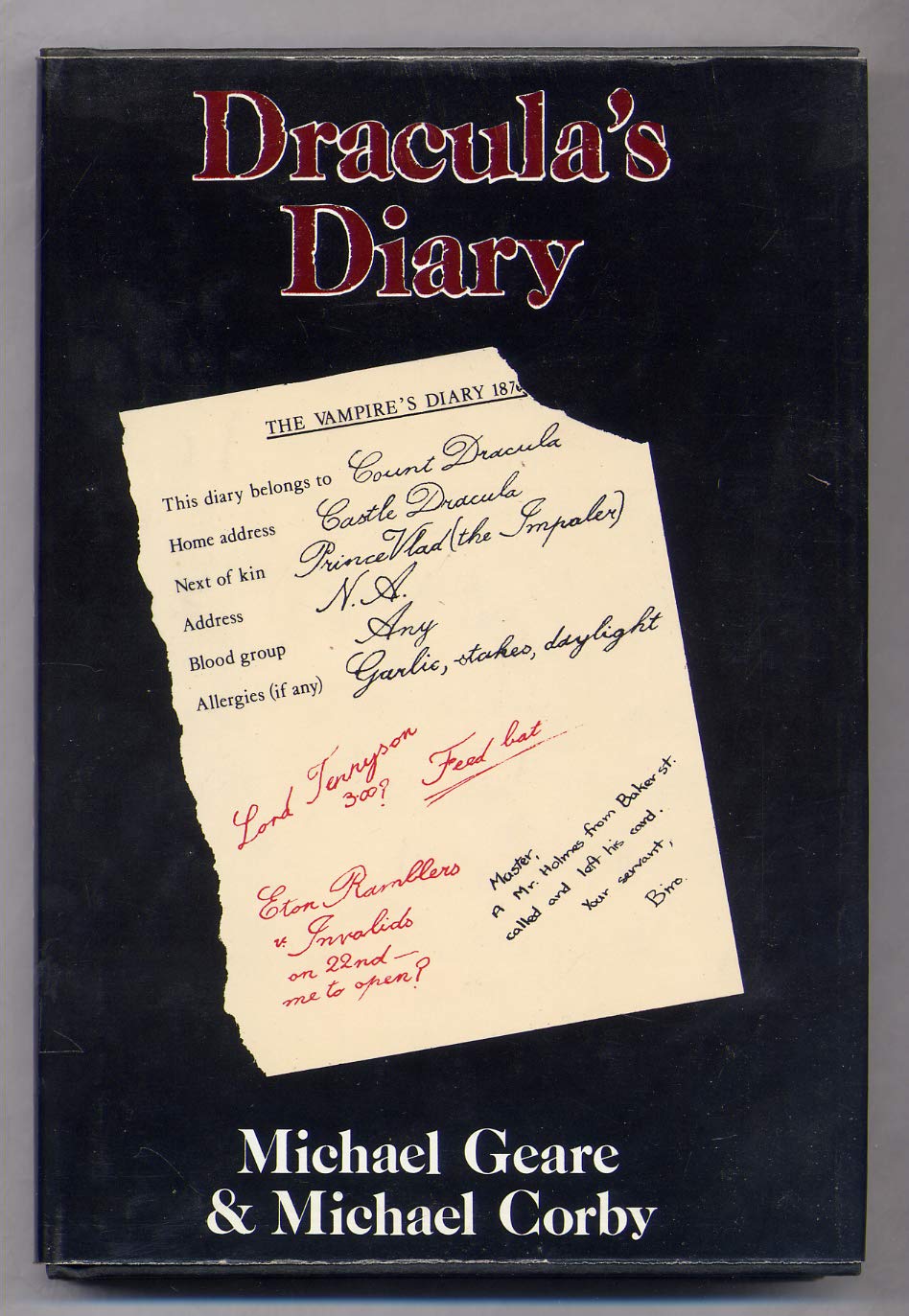 Dracula's diary,Used