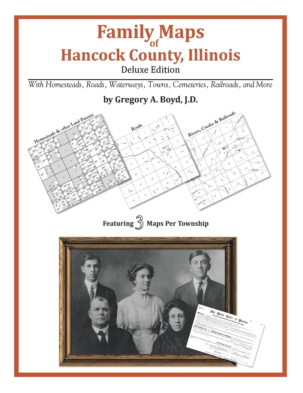 Family Maps of Hancock County, Illinois,Used