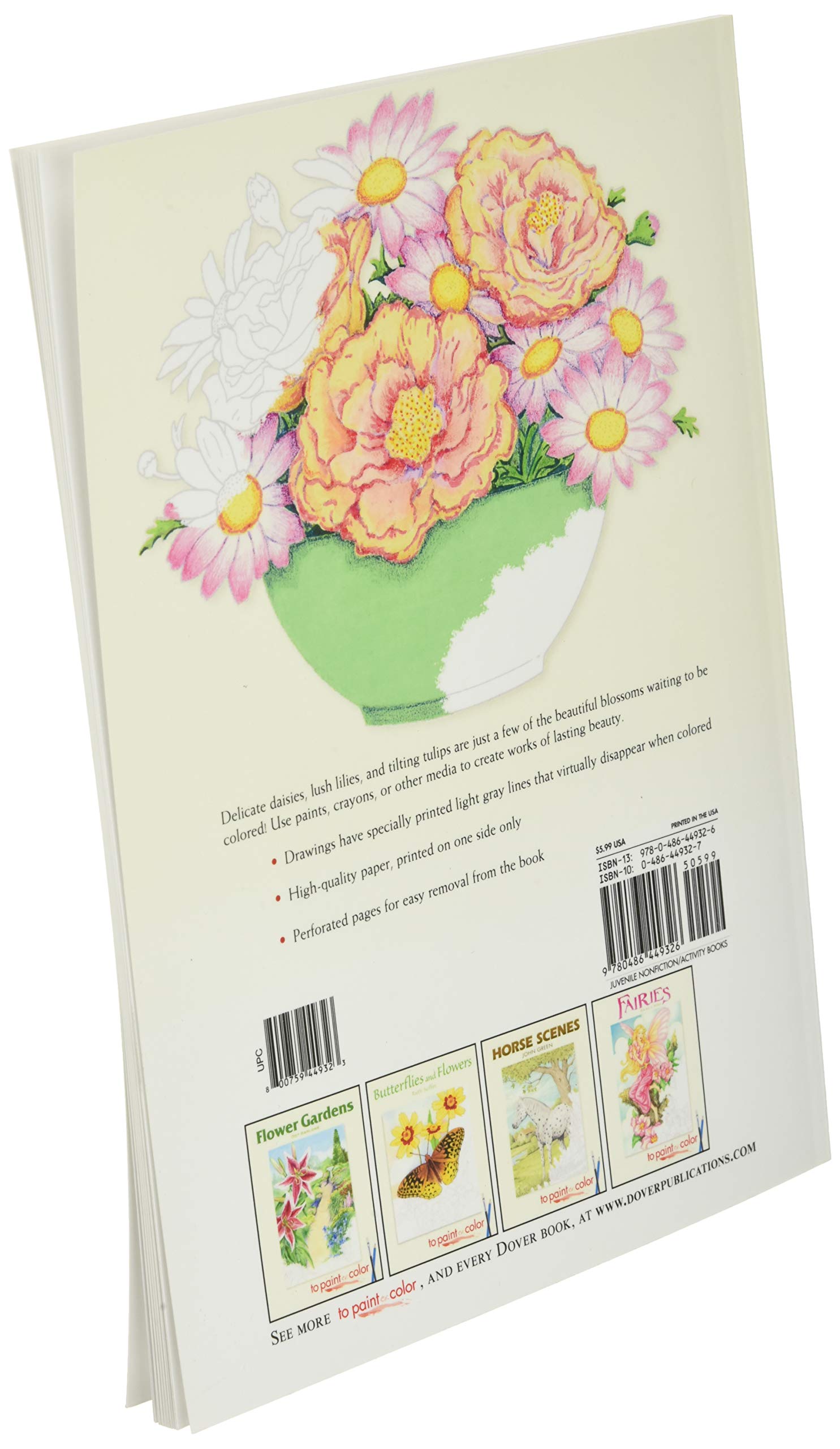Beautiful Floral Bouquets to Paint or Color (Dover Art Coloring Book),Used