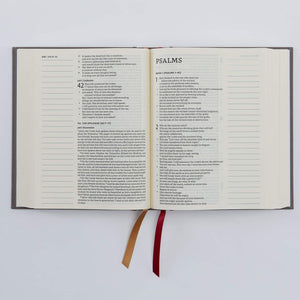 NET Bible, Journal Edition, Cloth over Board, Gray, Comfort Print: Holy Bible,Used