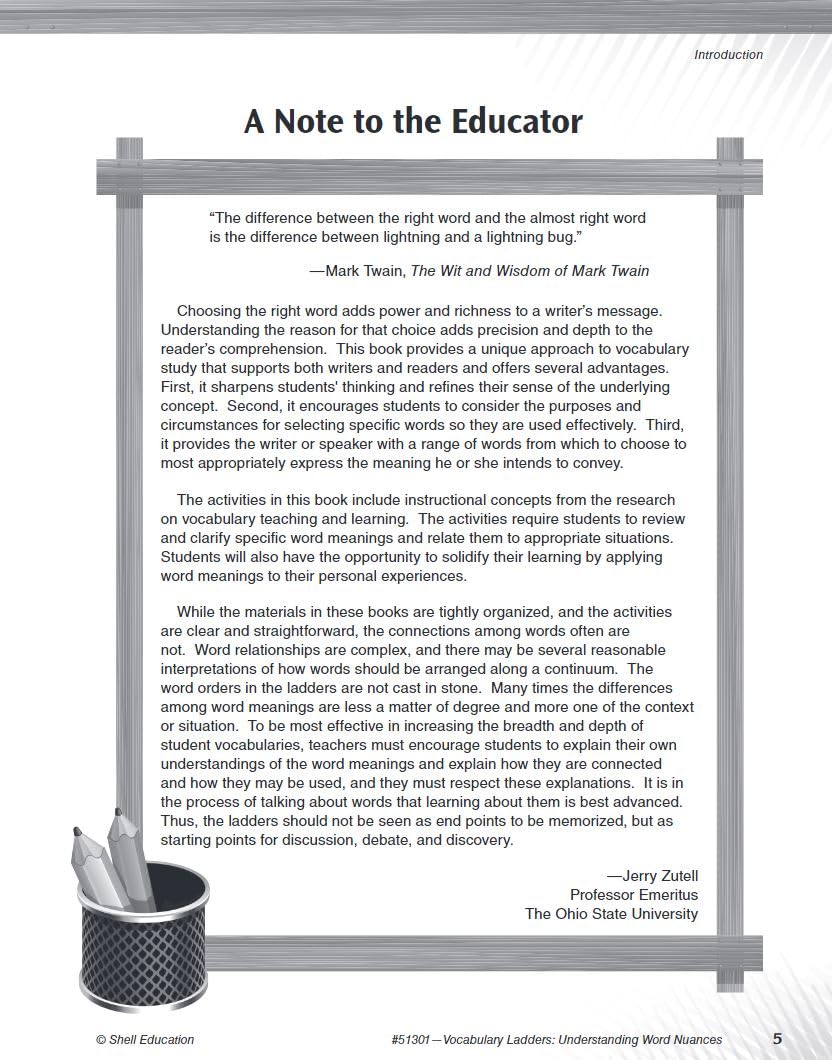 Vocabulary Ladders,Used