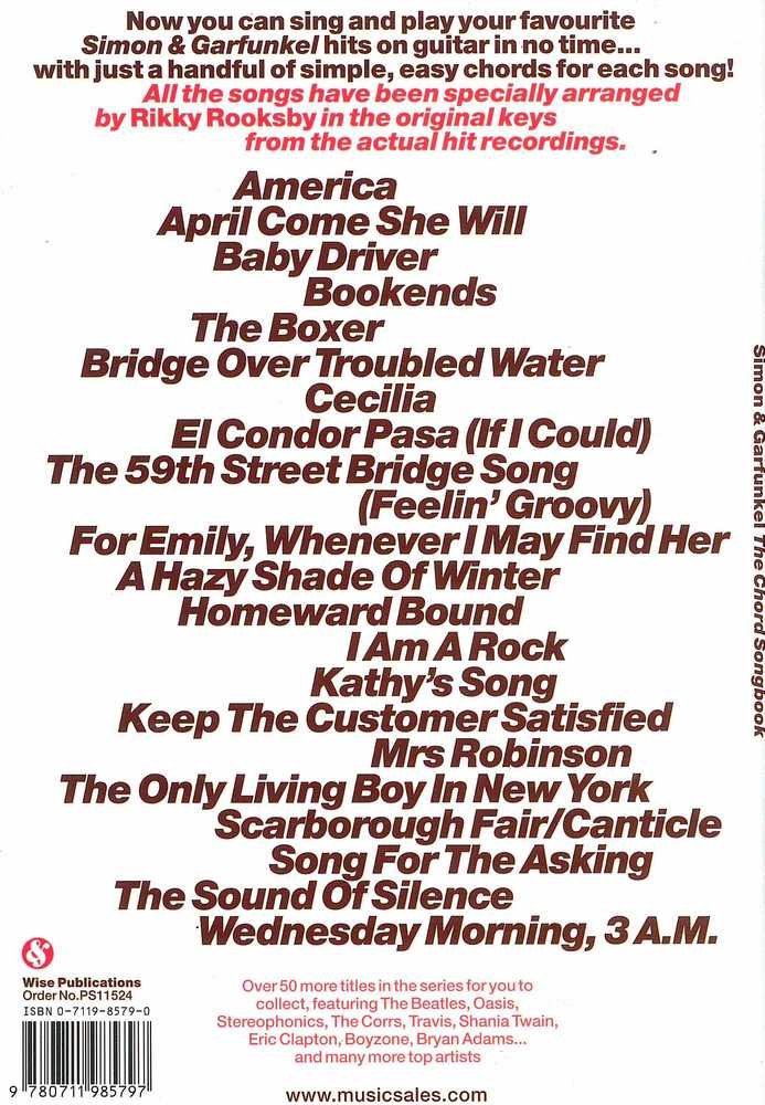 Simon And Garfunkel  The Chord Songbook (Paul Simon/Simon & Garfunkel)-used