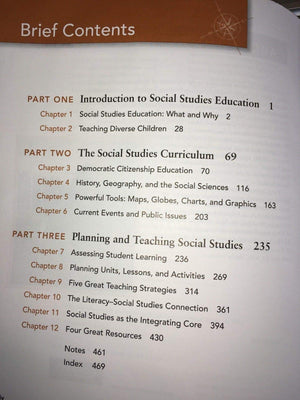 Social Studies in Elementary Education (14th Edition),Used