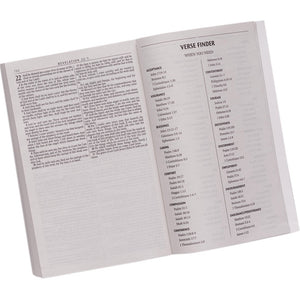 KJV Holy Bible, Outreach Bible  Softcover, King James Version, Silver Damask (KJV Outreach Editions),New