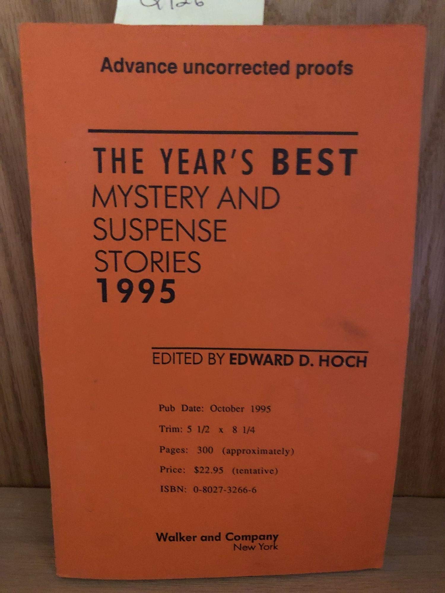 The Year's Best Mystery and Suspense Stories 1995 (Year's Best Mystery & Suspense Stories),Used