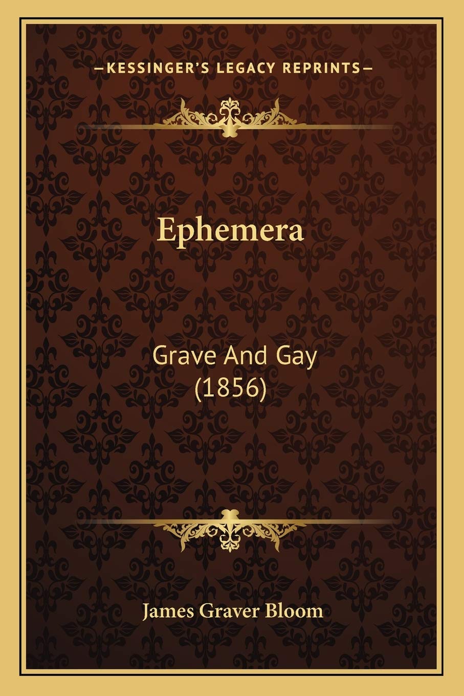 Ephemera: Grave And Gay (1856),Used