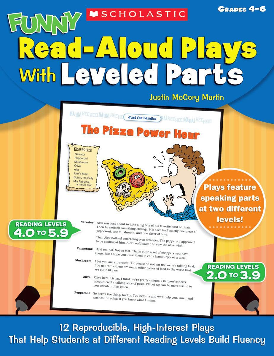 Funny Readaloud Plays With Leveled Parts: 12 Reproducible, Highinterest Plays That Help Students At Different Reading Levels B,New