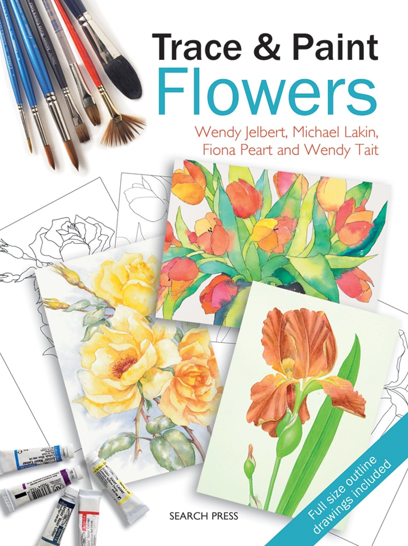 Trace & Paint Flowers,Used