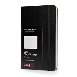 Moleskine 2014 Daily Planner, 12 Month, Large, Black, Hard Cover (5 X 8.25)