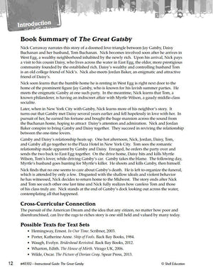 The Great Gatsby: An Instructional Guide for Literature  Novel Study Guide for High School Literature with Close Reading and Wr,Used